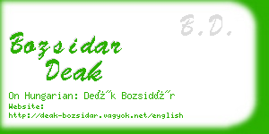 bozsidar deak business card